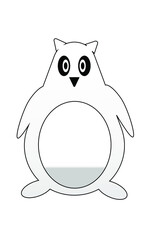 A big owl in the deep forest