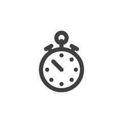 Stopwatch line icon. linear style sign for mobile concept and web design. Sport watch outline vector icon. Symbol, logo illustration. Vector graphics