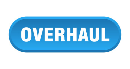 overhaul button. rounded sign on white background