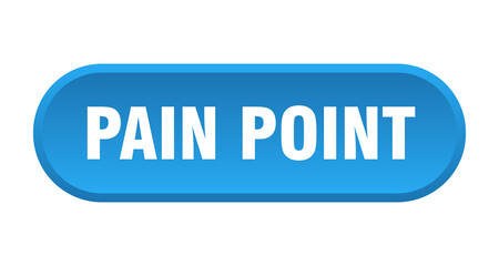 pain point button. rounded sign on white background