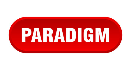 paradigm button. rounded sign on white background