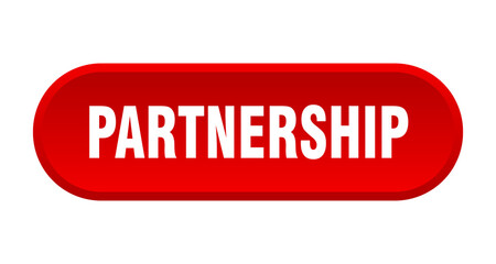 partnership button. rounded sign on white background