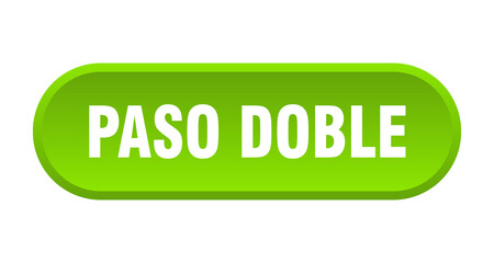 paso doble button. rounded sign on white background