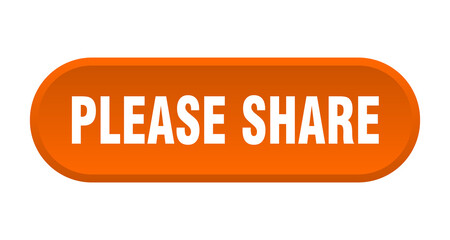 please share button. rounded sign on white background