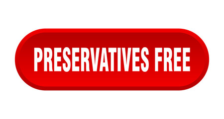 preservatives free button. rounded sign on white background