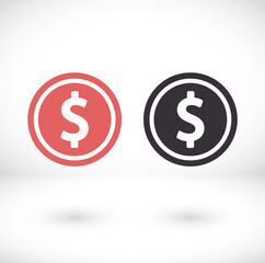 vector icon coin. lorem ipsum Flat Design JPG