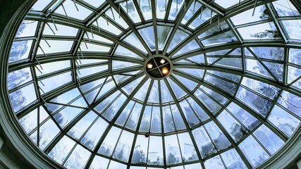 glass dome of the roof
