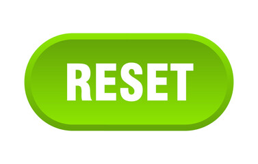 reset button. rounded sign on white background - obrazy, fototapety, plakaty