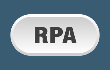 rpa button. rounded sign on white background