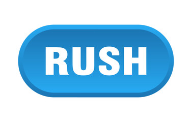rush button. rounded sign on white background