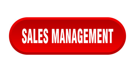 sales management button. rounded sign on white background