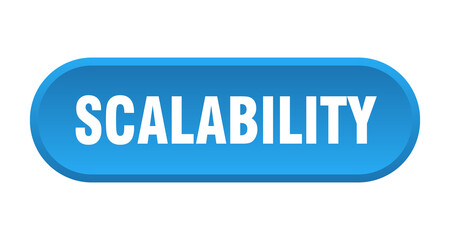 scalability button. rounded sign on white background