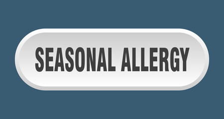 seasonal allergy button. rounded sign on white background