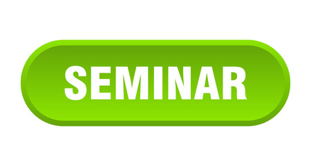 seminar button. rounded sign on white background