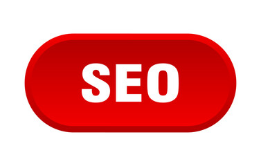 seo button. rounded sign on white background