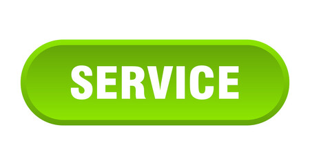 service button. rounded sign on white background