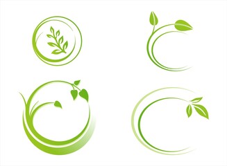 leaves, plant, icons , nature, Eco friendly business logo	