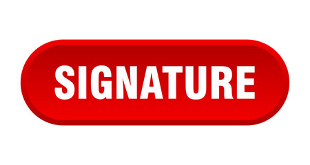 signature button. rounded sign on white background