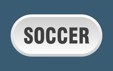 soccer button. rounded sign on white background