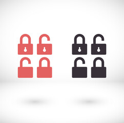 Lock vector icon . lorem ipsum Flat Design JPG