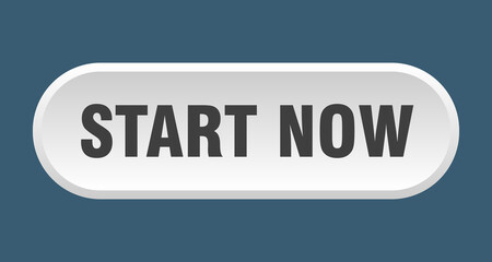 start now button. rounded sign on white background