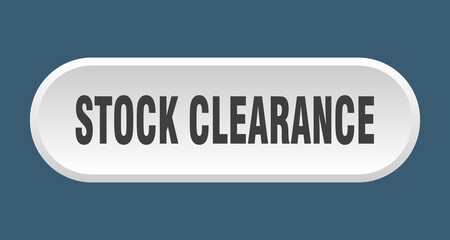 stock clearance button. rounded sign on white background