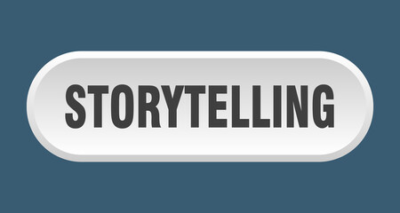 storytelling button. rounded sign on white background