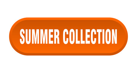 summer collection button. rounded sign on white background