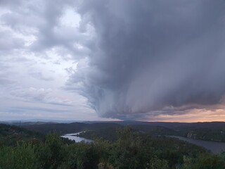 rainbow in the clouds