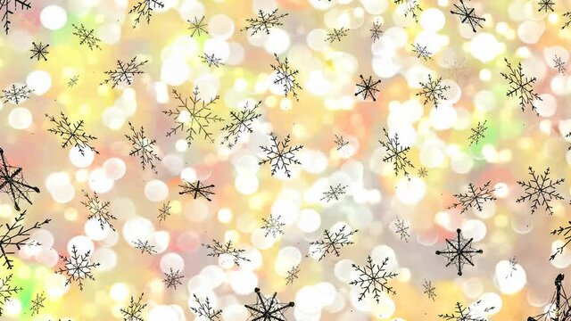 beautiful video with colorful snowflakes with iridescent sequins