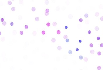 Light Pink, Blue vector texture with disks.