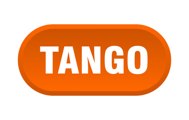 tango button. rounded sign on white background