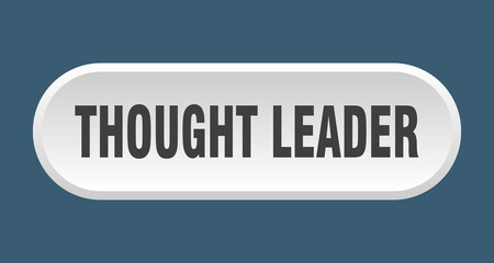 thought leader button. rounded sign on white background