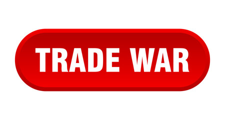 trade war button. rounded sign on white background