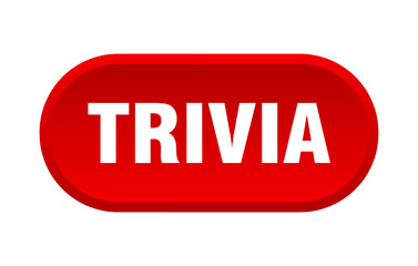 trivia button. rounded sign on white background