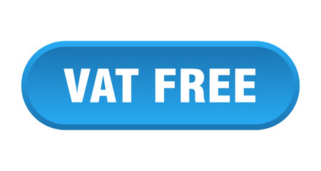 vat free button. rounded sign on white background