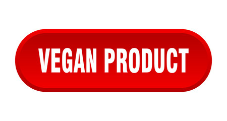 vegan product button. rounded sign on white background