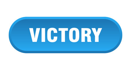 victory button. rounded sign on white background