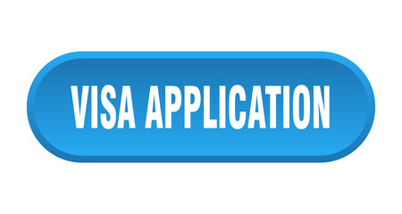 visa application button. rounded sign on white background