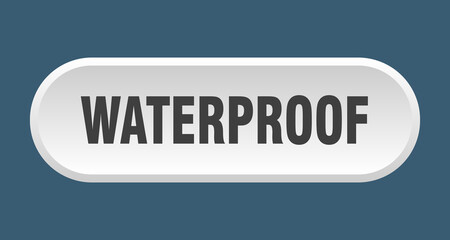waterproof button. rounded sign on white background