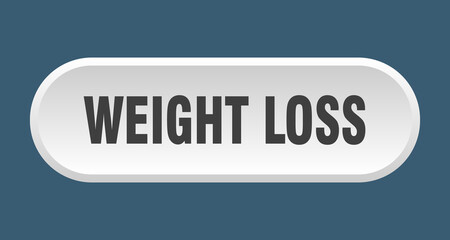 weight loss button. rounded sign on white background