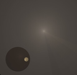 3D visualization and isolated abstract fractal on a black background. The abstract computer is generated by a fractal design.