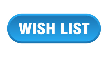 wish list button. rounded sign on white background