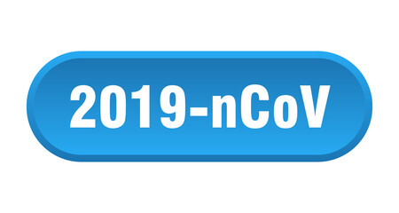 2019-ncov button. rounded sign on white background