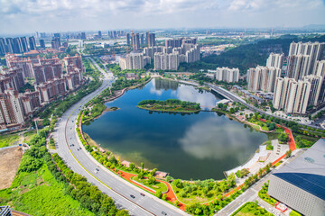 Scenery of Phoenix Lake Park, Nansha, Guangzhou, China