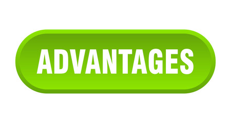 advantages button. rounded sign on white background
