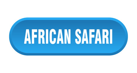 african safari button. rounded sign on white background