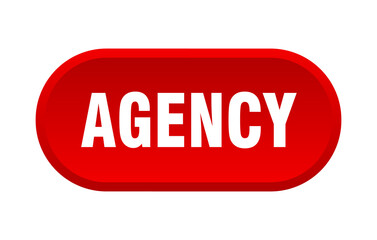 agency button. rounded sign on white background