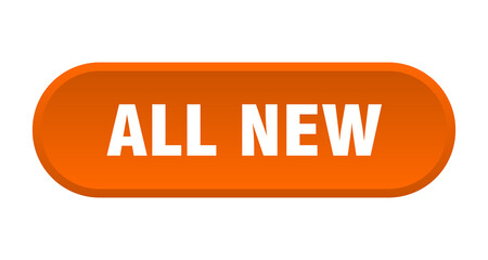 all new button. rounded sign on white background