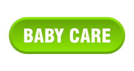 baby care button. rounded sign on white background